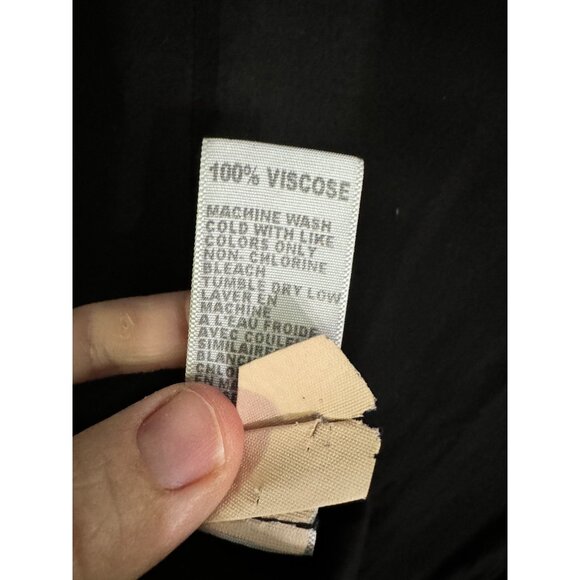 Standard james perse wrap front blouse draped long line deep cut long sleeve 3 L - Picture 5 of 6